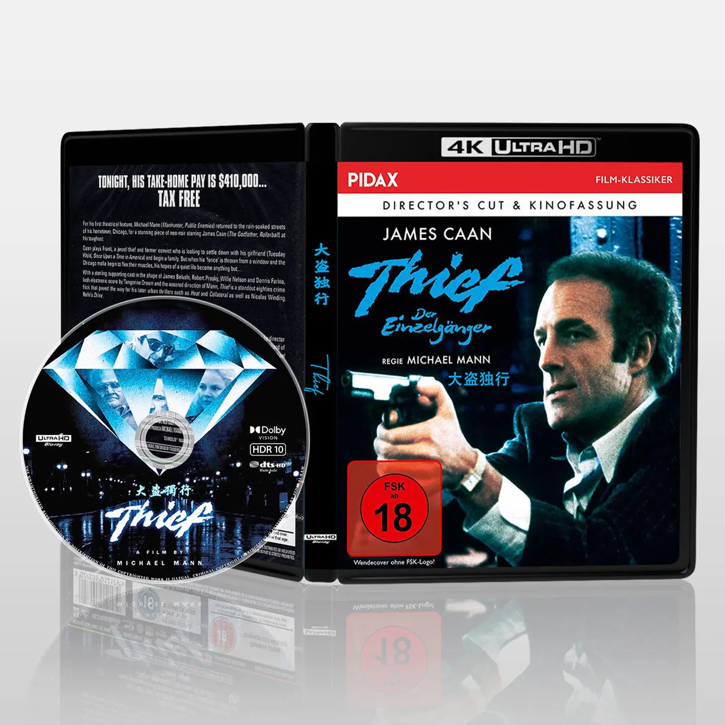 Thief (1981) Disco Blu-ray 4K UHD, Dolby Vision de Alta Definición