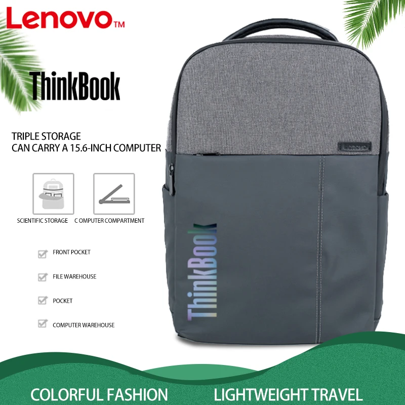 حقيبة كمبيوتر محمول Lenovo Thinkbooktb520-B حقيبة ظهر للأعمال أسود رمادي 15.6 بوصة حقيبة كمبيوتر محمول #2