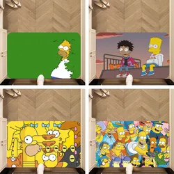 MINISO The Simpsons Floor Mat Bedroom Decoration Balcony Anti-Slip Doormat Living Room Rug