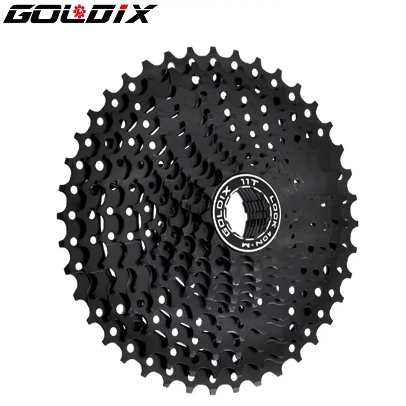 

GOLDIX Black MTB Cassete 8/9/10/11/12 Speed 40/42/46/50/50T K7 8/9/10/11/12v Bicycle Freewheel Bicycle Sprocket for Shimano/SRAM