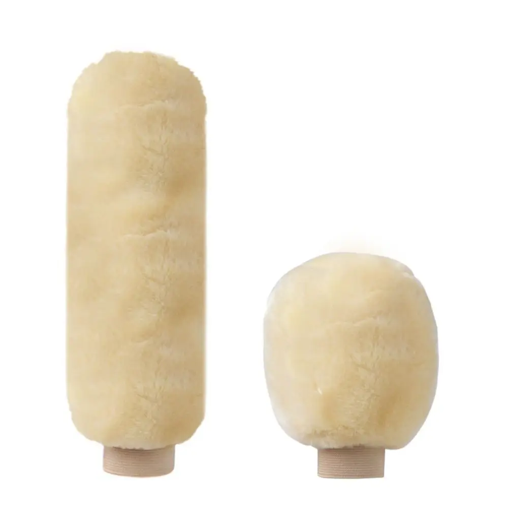 1 Pair of Soft Handbrake Cover Set Warm Car Handbrake Cover Replaceable Universal Handbrake Grip Covers Shift Knob Cover