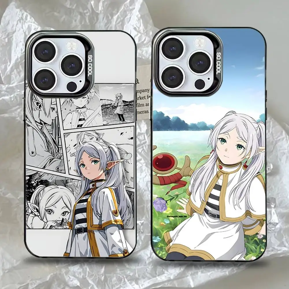

Anime F-Frieren Beyond Journeys End Phone Case For iPhone 16,15,14,13,12 Pro,Max,Plus,Mini,XS Anti Fall Black Matte Hard Bumper