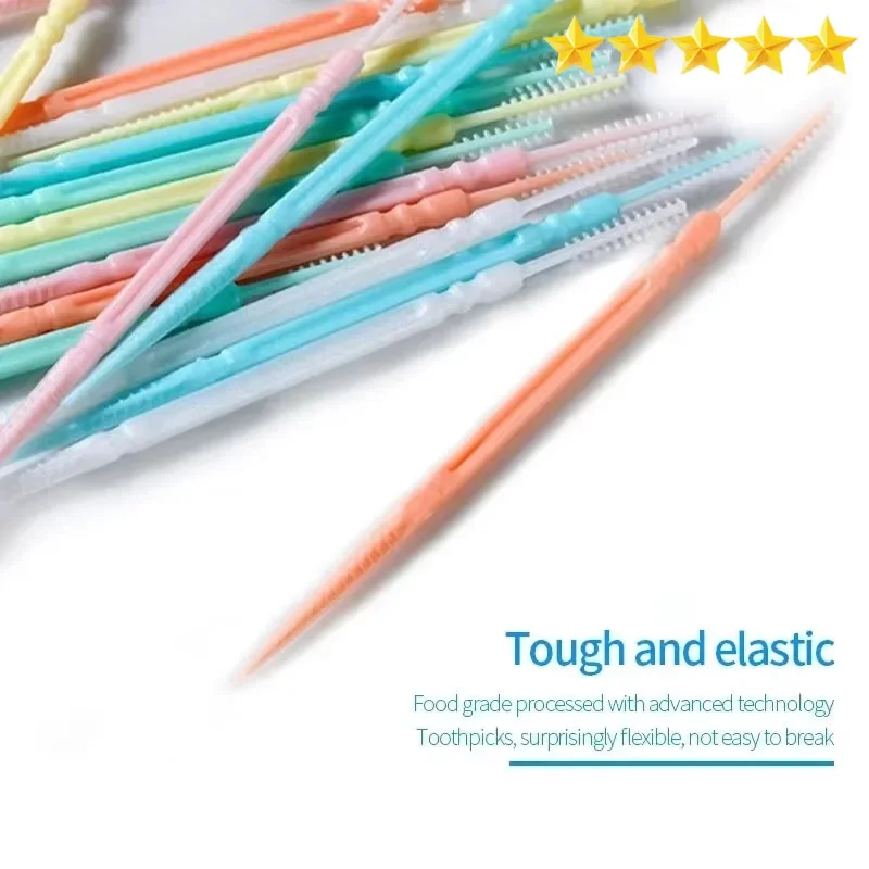 

【Hot sales】Disposable double-head floss 200 toothpicks, floss, toothpicks Dental cleaning and care supplies