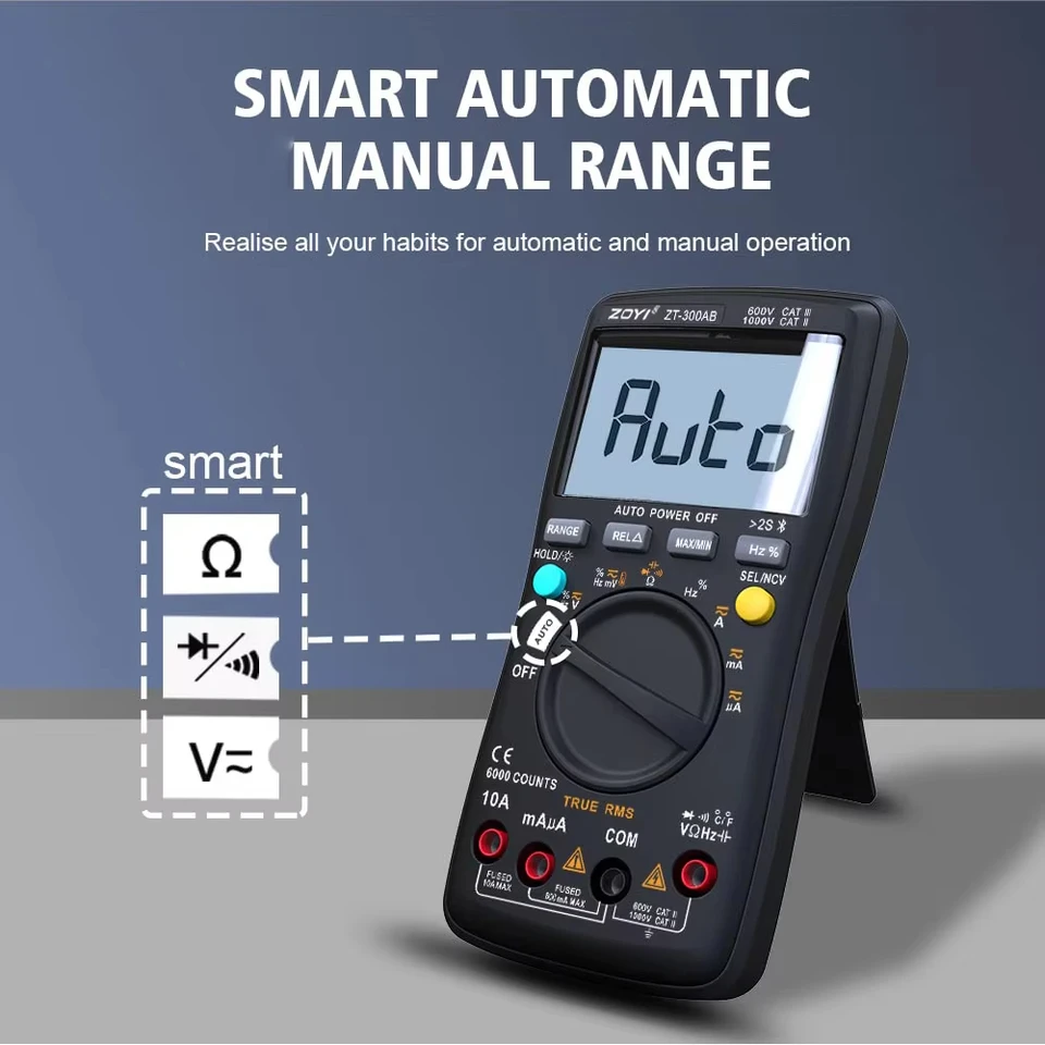ZT-300AB Bluetooth Digital multimeter Tester Multi Testers True
