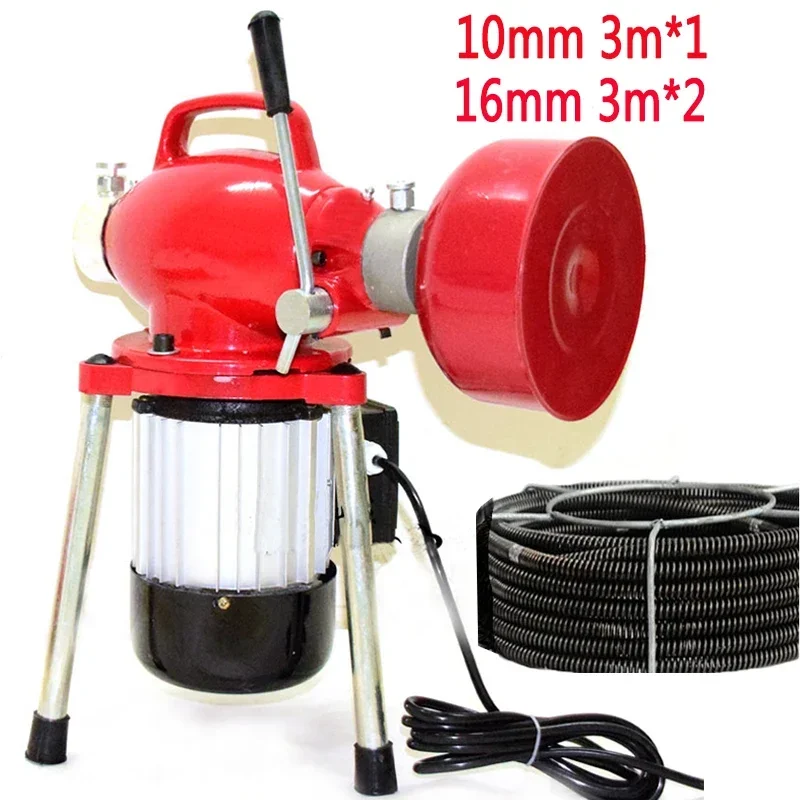 220V Electric Pipe Dredging Sewer Tools for Unclogging Pipes Professional Clear Toilet Blockage Drain Cleaning Machine