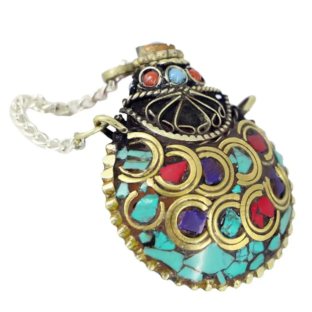 1x Vintage Tibetan Snuff Bottles Nepal Handicraft Pendant Crafts Decoration