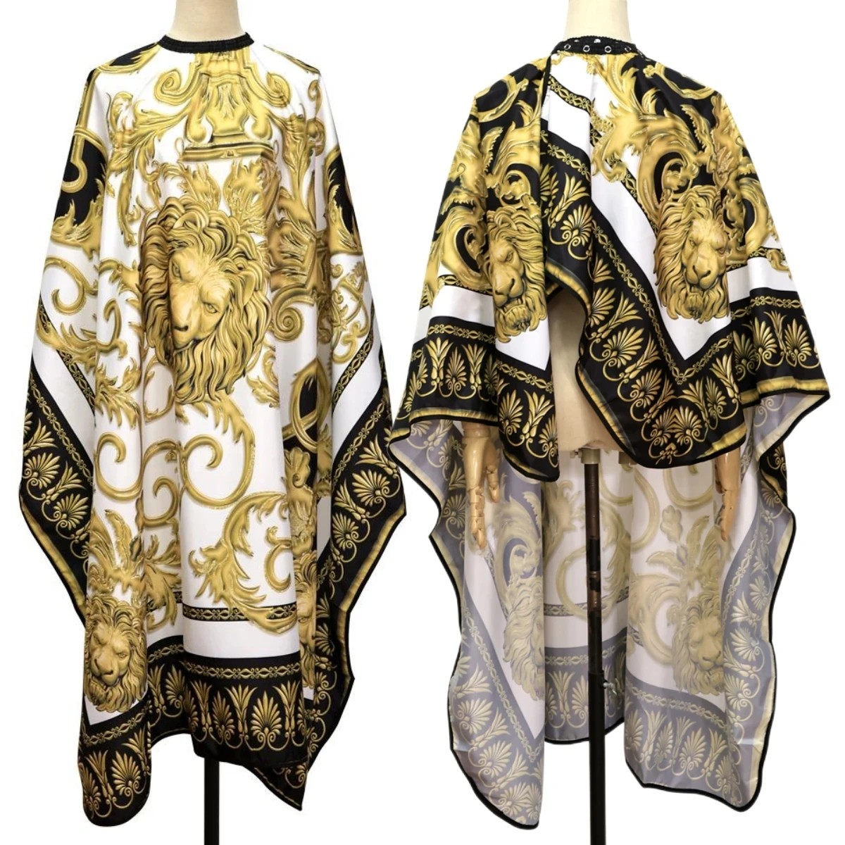 

1pc Barber Haircutting Capes Retro Pattern Lion Waterproof Hairdresser GownAntistatic Hairstyling Cloth Salon Supplies