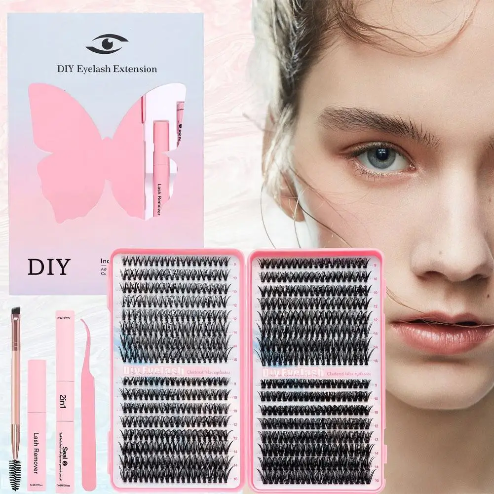 ชุดต่อขนตาแบบหนา 9-16 มม. แบบหนา 30-60D ขนตาธรรมชาติ งอนสวย พร้อมกาวติดขนตา อุปกรณ์ต่อขนตา