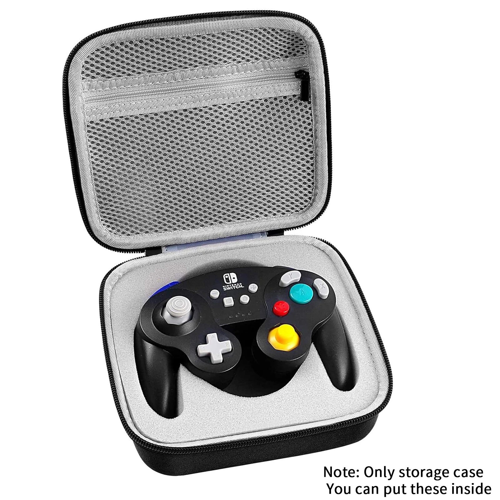 Protective Case for PowerA & PDP Gamecube Controllers, Hard Shell Storage Bag for Nintendo Switch Wired/Wireless Gamepad, Compac