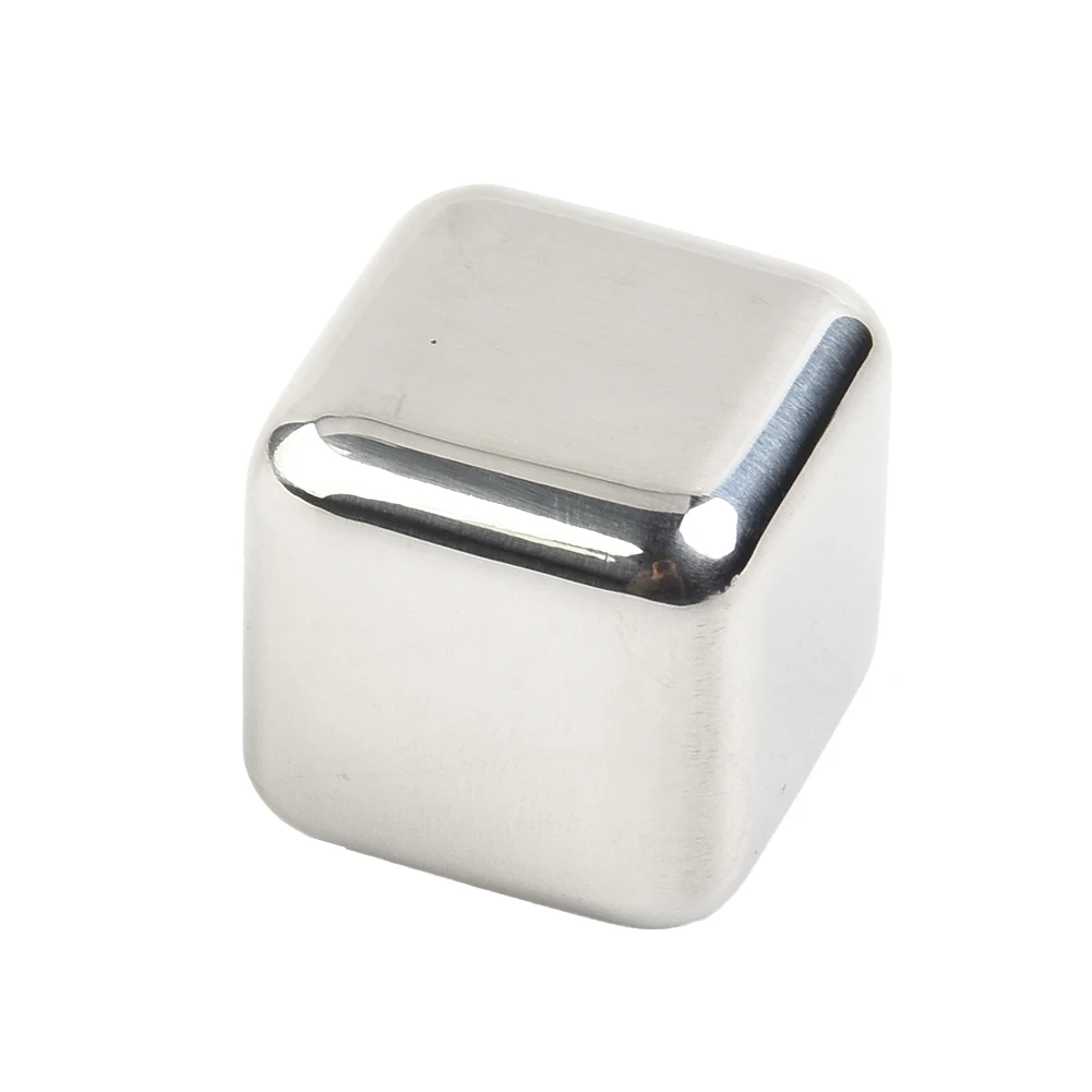 

Stainless Steel Ice Cubes Reusable Chilling Stones For Whiskey Wine Drink Cold Kitchen Barware Accessories Brand New