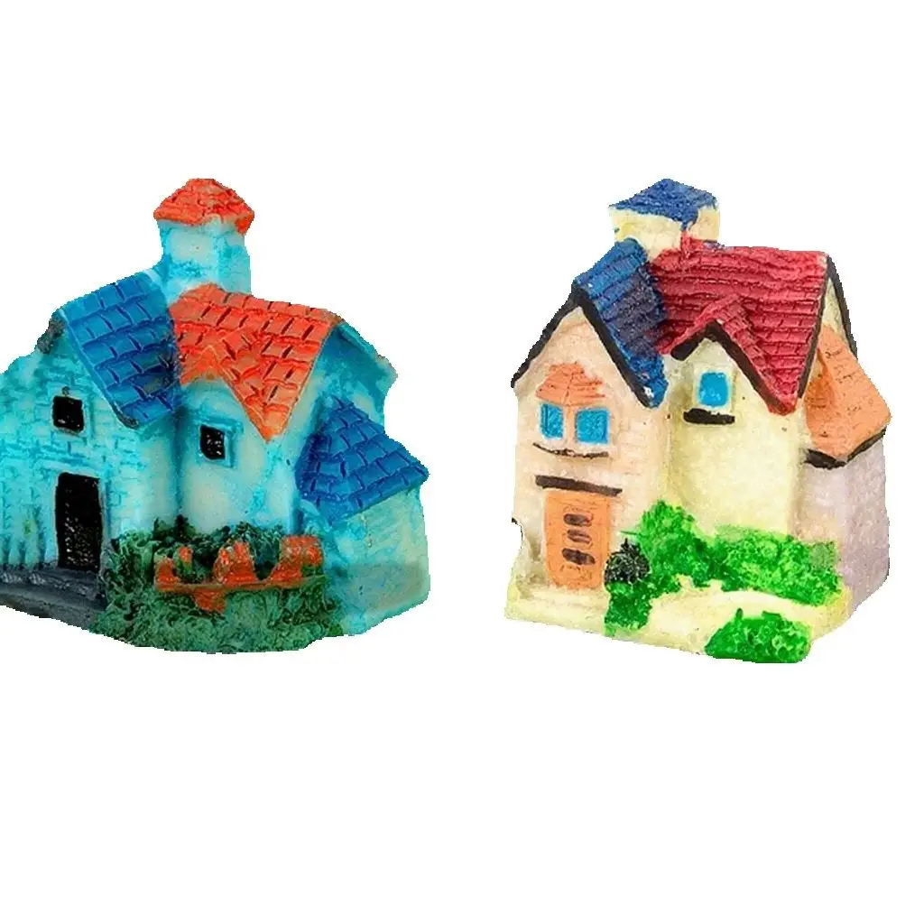 DIY Miniature House รุ่นหัตถกรรมพลาสติกสําหรับฉากก่อสร้างตารางทรายเกม Fairy Tale Gardens ของเล่นเพื่อการศึกษา