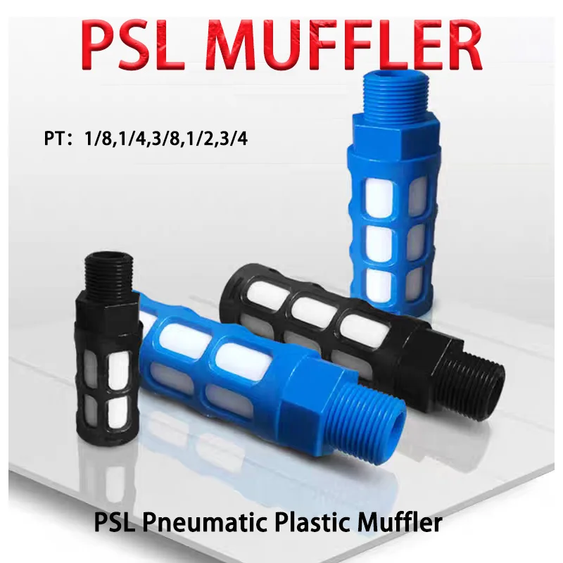 

1pcs Air Silencers Plastic Exhaust Muffler Pneumatic 1/8 1/4 3/8 1/2 Male Thread Absorb Noise Filter Slip Lock For Misting Pump