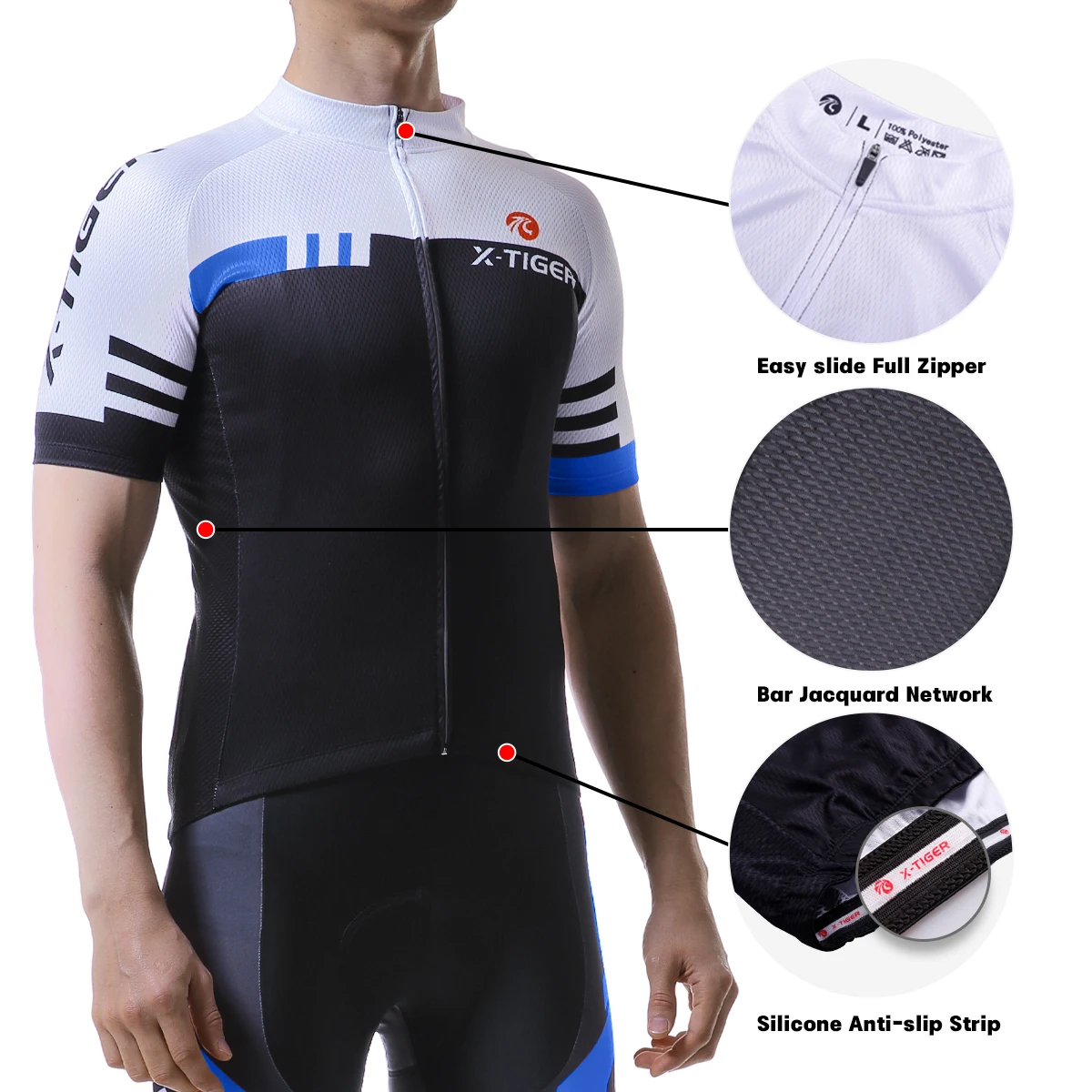 Maglia da ciclismo x-tiger Set estate uomo sport all\'aria aperta abbigliamento da ciclismo abbigliamento da bici ad asciugatura rapida tuta da