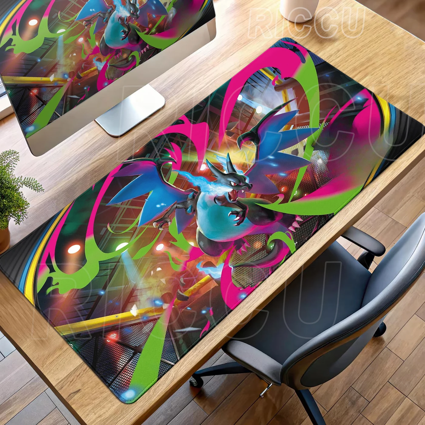 Mouse Pad Anime Gaming Accessories Large Playpad Gamer Computer Office Laptop PC Keyboard Desk Mat P-Pokemons Charizard Mousepad