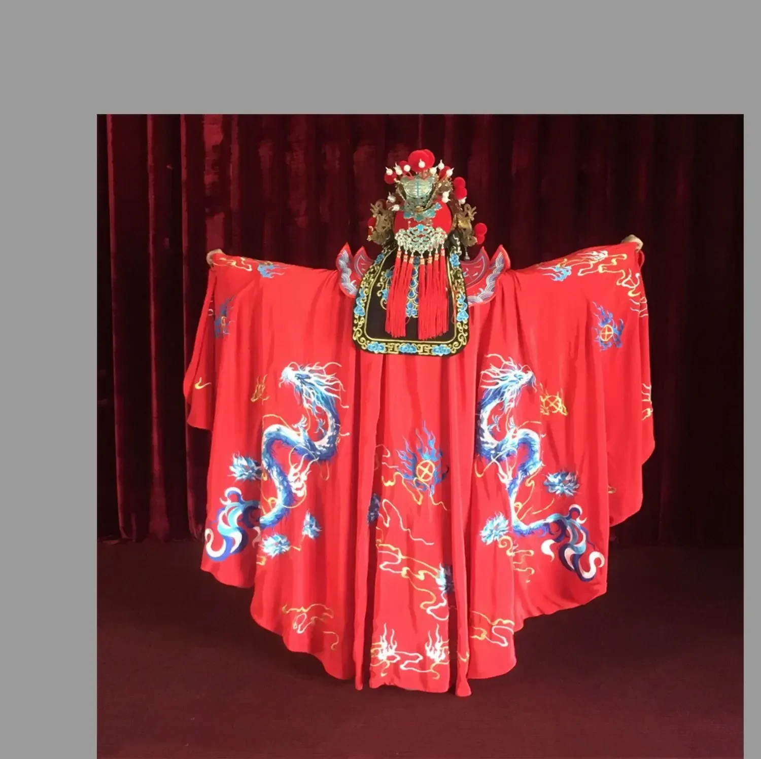 Dragon Scale Nail Stage Magic Sichuan Opera Face Changing Costume Props Full Set Embroidery Multiple Wear Tailored