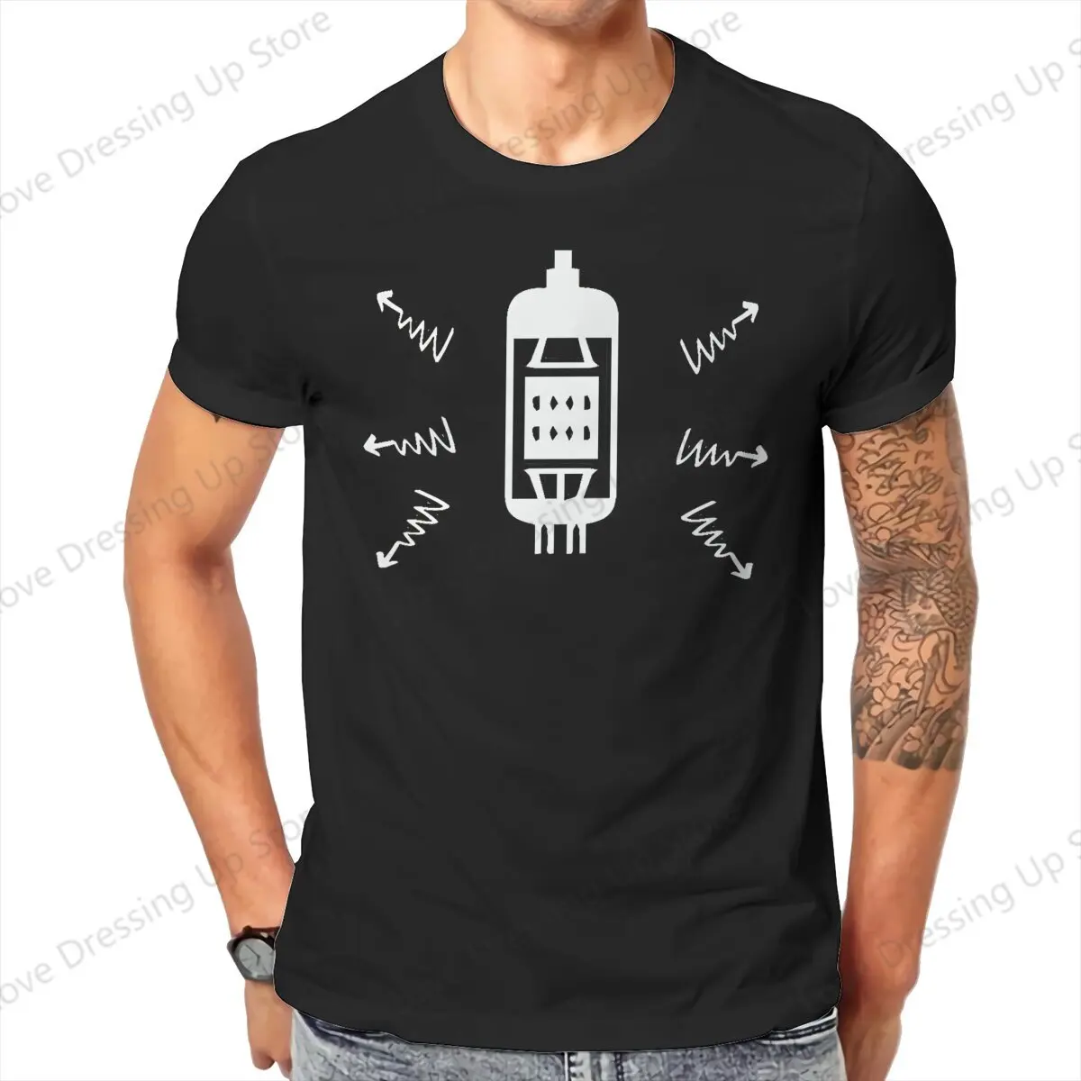 Vacuum Tube Ham Radio Tshirt Homme Men's Tees Cotton T Shirt For Men
