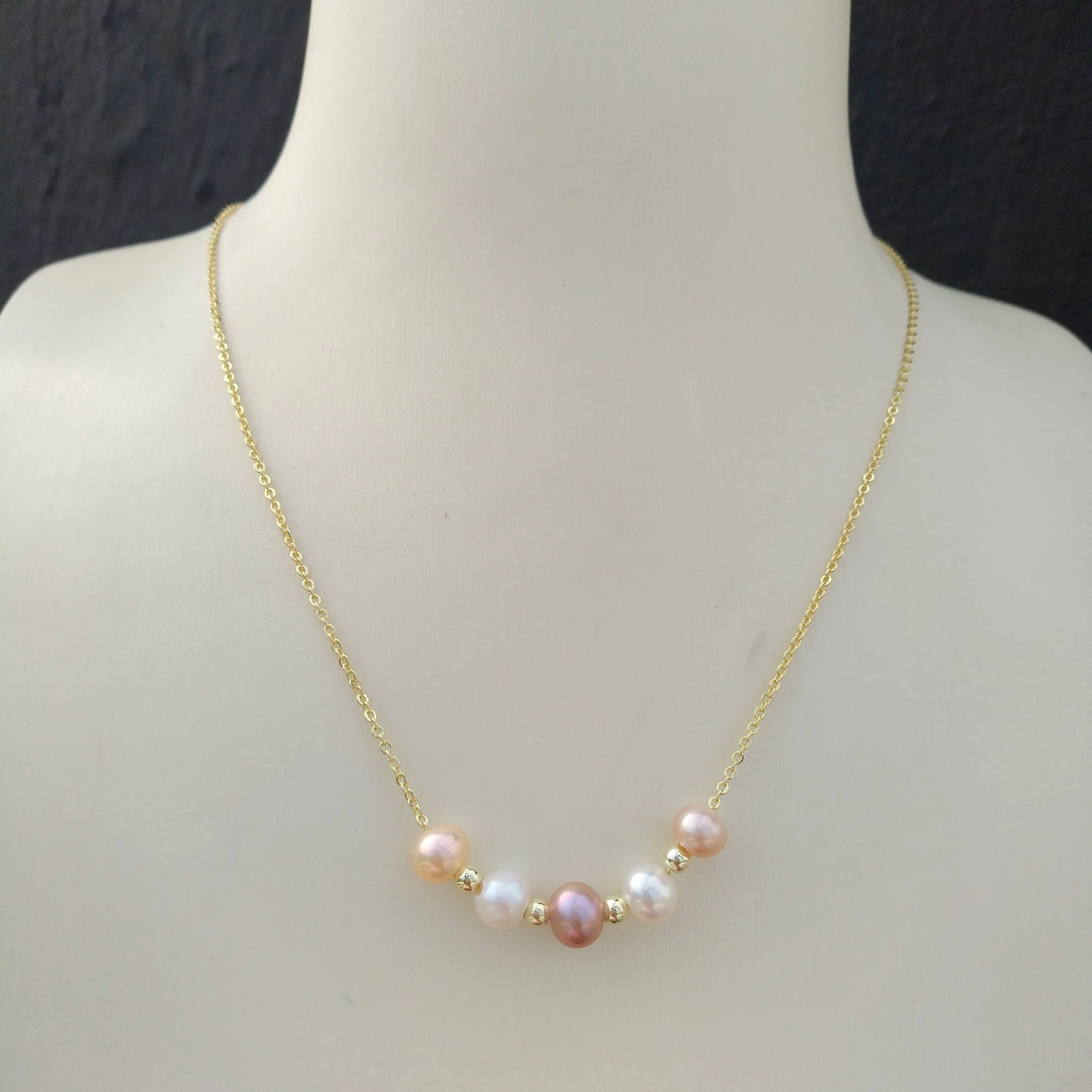 Hot Sale Popular Dainty Natural South Sea Real White Pink Purple Pearl Necklace   For customization, size, length, please contac