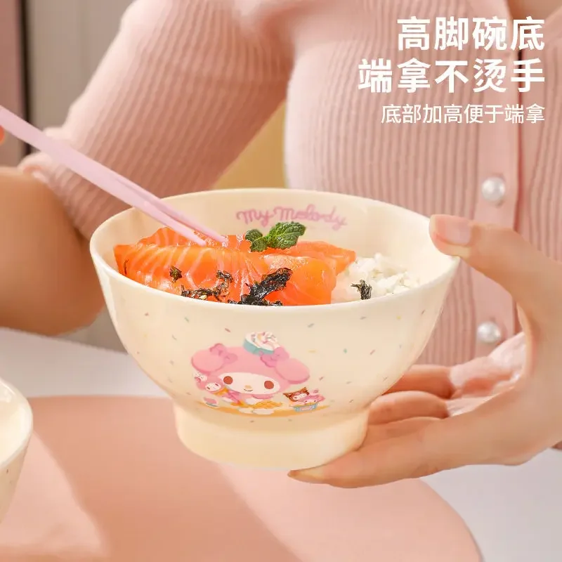 

Sanrio Cinnamoroll My Melody Anime Kawaii Ins Rice Bowl Cute Cartoon Kuromi Household Ceramic Soup Bowl Tableware Gifts