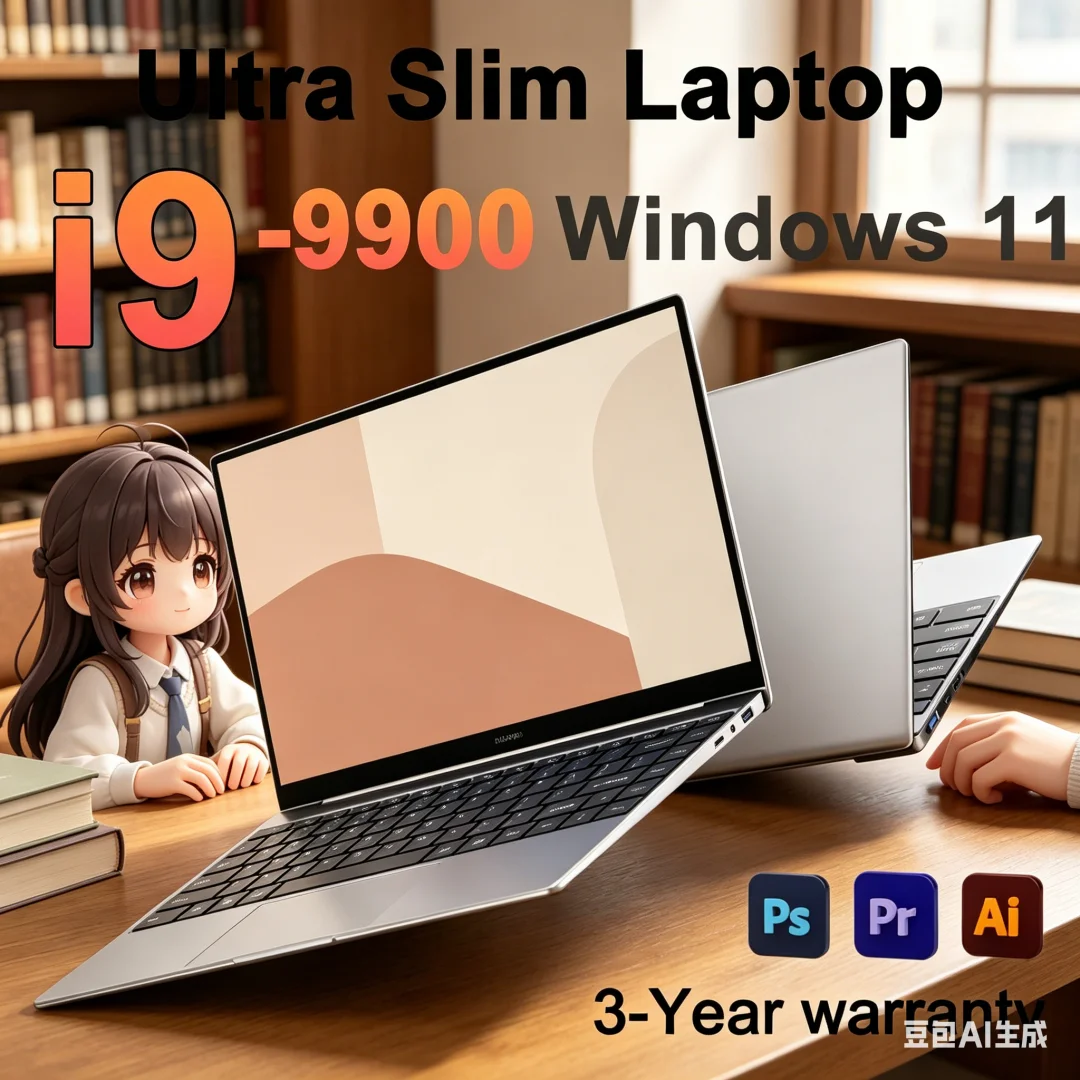 

Sturdy 14.1" Laptop Intel Core I9-9900 32GB 2TB Gaming PC Fashion Office Study Computer PC Windows 11 Pro 1920*1080 HD
