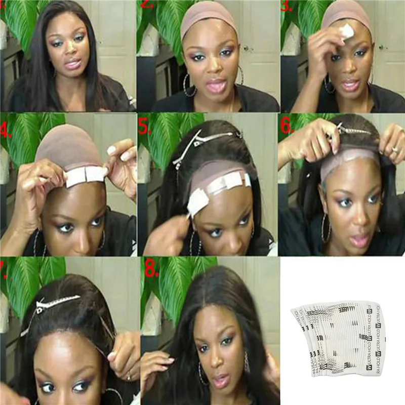 

KIKI 108Pcs/Lot Ultra Hold Wig Double Sided Tape Strong Adhesive Hair System Extension Strips Waterproof For Toupees/Lace Wig