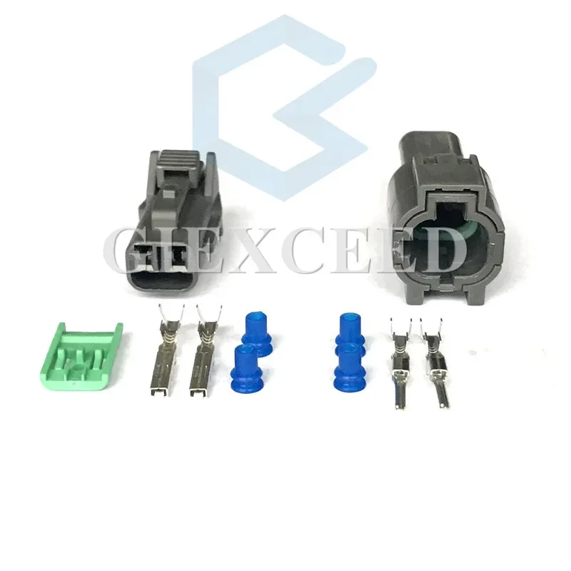 2 Sets 2 Pin AC Assembly 7123-8520-40 7222-8520-40 Wiper Spray Motor Socket For Nissan KUM PB015-02850 Waterproof Auto Connector