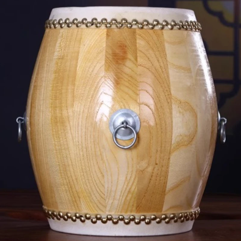 طبلة القاعة الخشبية مقاس 6.5 بوصة براميل من جلد البقر ذات النبرة العالية لقاعة الأوبرا الشعبية أداة طبلة الموسيقى الصينية التقليدية