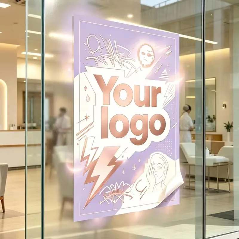 Custom Waterproof Discount Business Store Wall Decor Advertising Stickers Self-Adhesive Wall Stickers Restaurant Shop Promotion