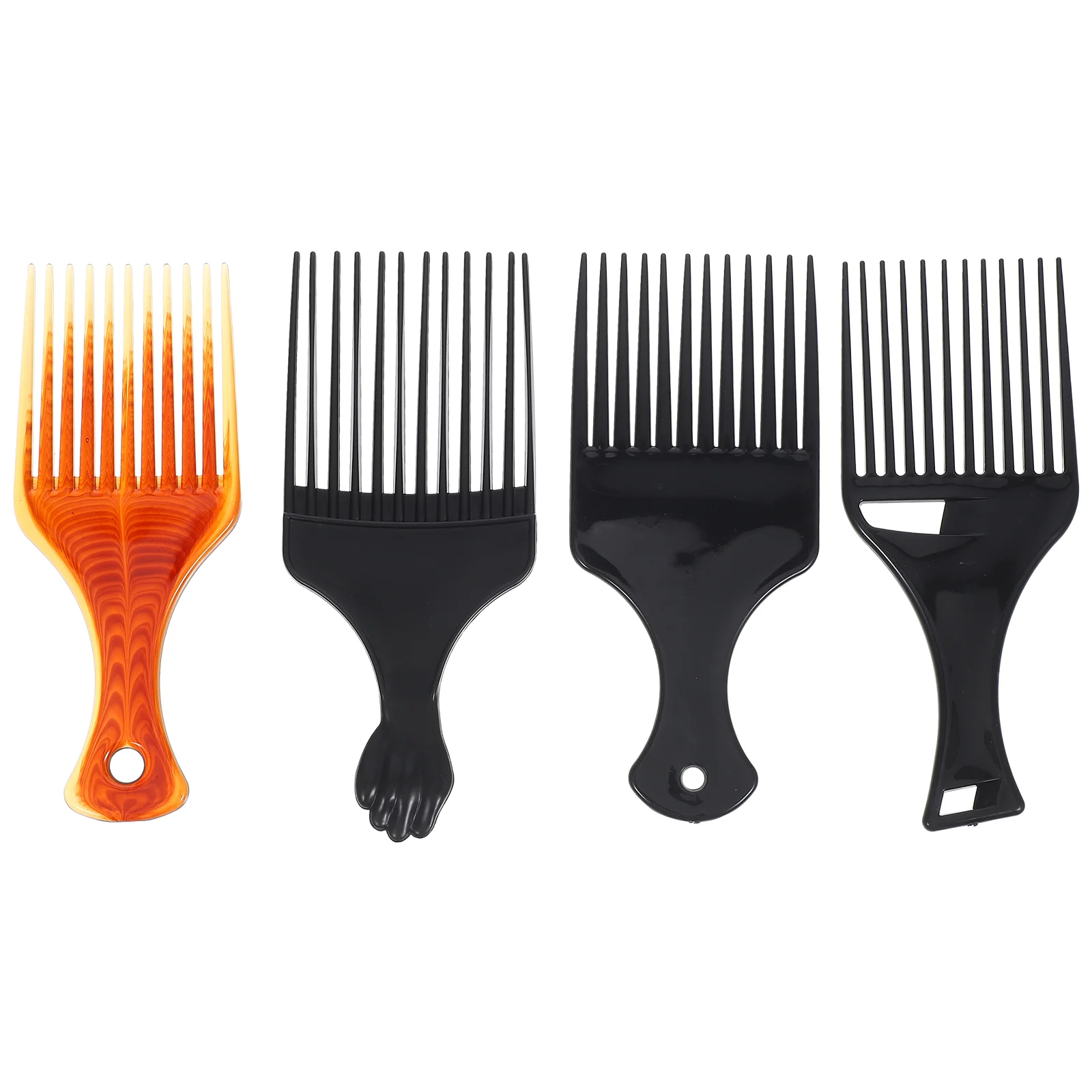 4 pezzi pettine strumento per parrucchieri treccia Styling Pick Afro per uomini neri adulti modellazione uomo portatile