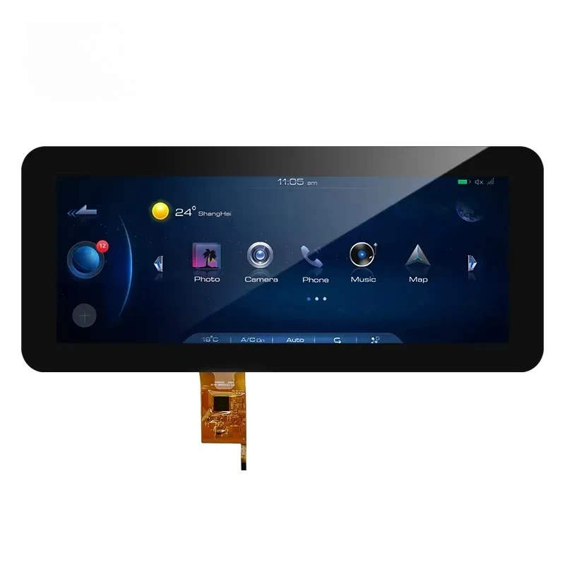 1920x720 720P Resolution 12.1'' 12.1 Inch Automotive Grade IPS PCAP TFT LCD Capacitive Touch Screen for Cluster Speedometer