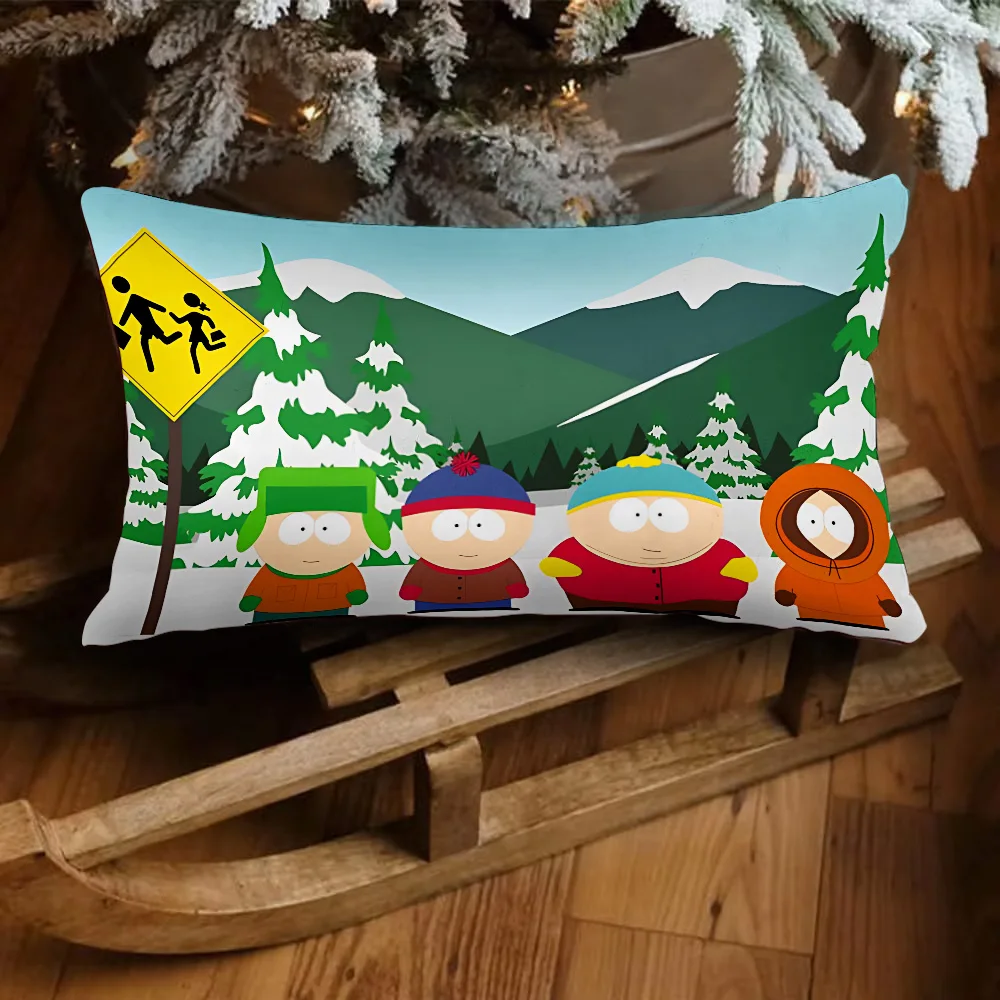 Double-sided Printing Rectangle Pillow Cartoon S-South P-Park Case Bedside Pillowcase Sofa Cushion Cover Room Home Decoration