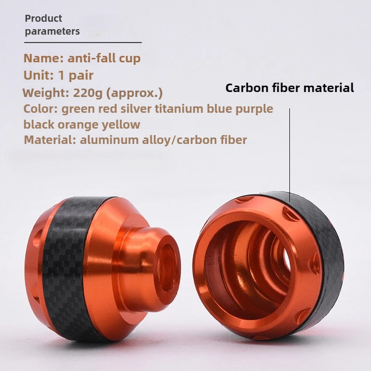 2Pcs Universal Motorcycle Wheel Protection Crash Pad Protectors Alloy Motocross Falling Front Fork Slider Shock Absorption Cups