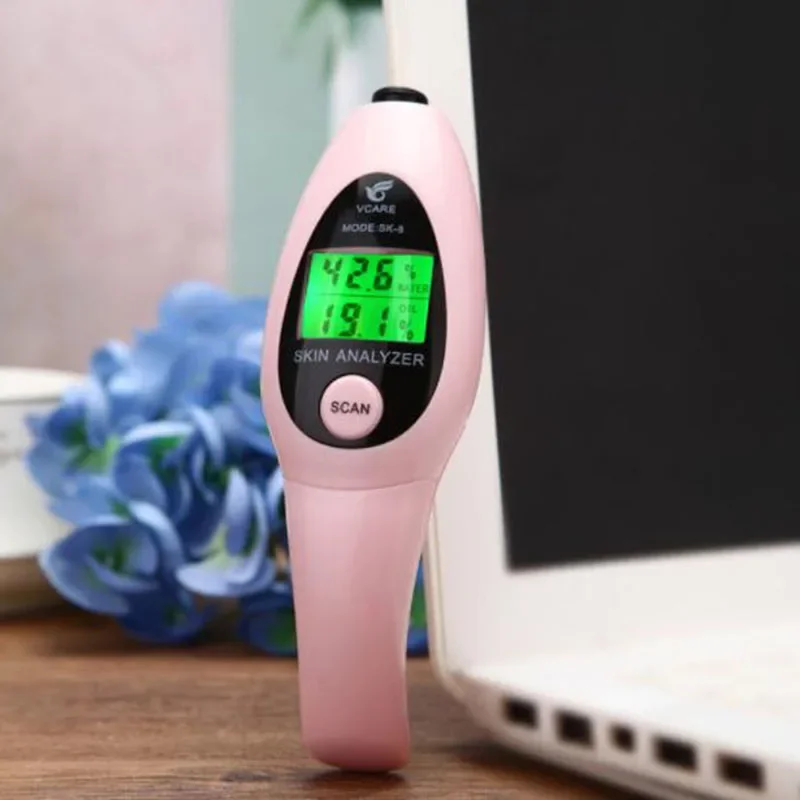 SK-8 スキンアナライザー デジタルデュアルLCDディスプレイ 水分・油分含有量 顔分析器 テスター 検出 肌状態モニター ハイドラット