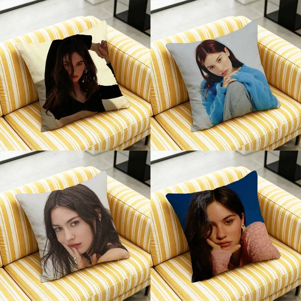 For Gracie Abrams Daughter from Hell Throw Pillow Cover Case Custom Decorative Pillowcase Accent Cushion Covers Sofa