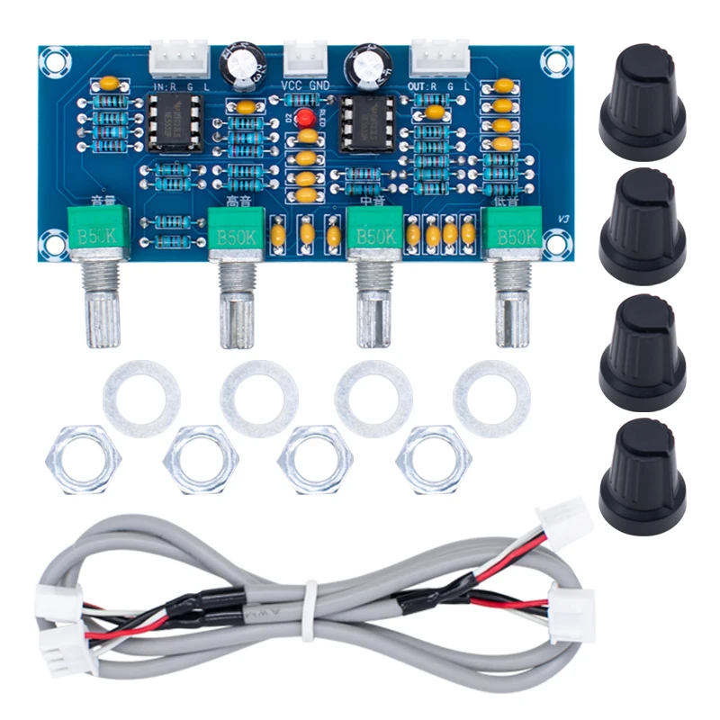 LIZAO XH-A901 NE5532 Audio Tone Board Pre-amplifier Treble Bass Volume Control Preamp For Amplifier Board Module