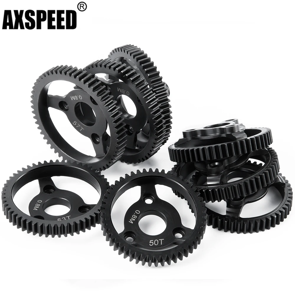 AXSPEED Steel 40CR 0.8M 32P 50T-57T Gear Set for 1/10 Slash 2wd Rustler Stampede Telluride RC Car