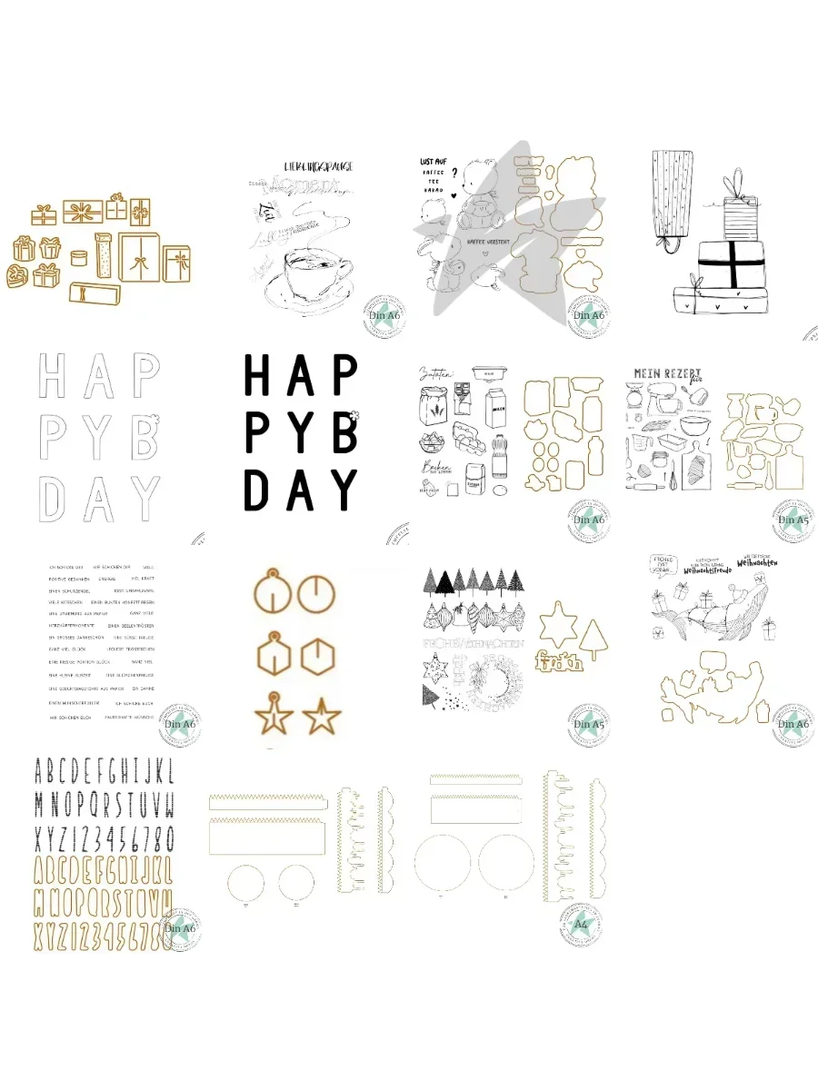 Eier und Milch 2026 Neue Metall-Stanzformen für DIY-Scrapbooking, Bastelarbeiten, Fotoalbum-Vorlagen, handgemachte Dekorationen