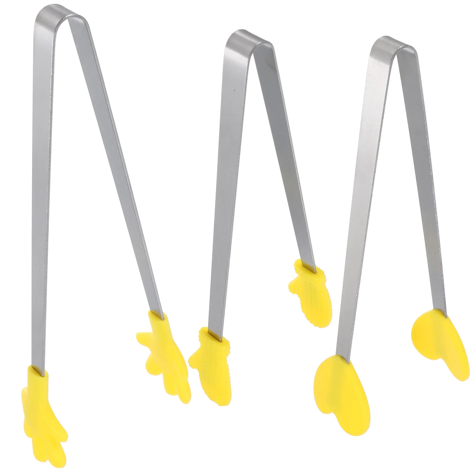 

3pcs Household Food Tongs Multi-Function Serving Tongs Mini Stainless Steel Clips Non-Slip Portable Kitchen Accessories For