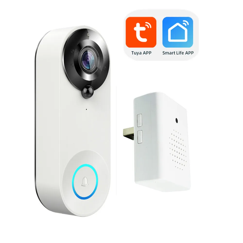 2MP 1080P Tuya Smartlife APP Low Comsunption WIFI IP Doorbell Visual Doorviewer Video Door Phone With Indoor Chime Camera