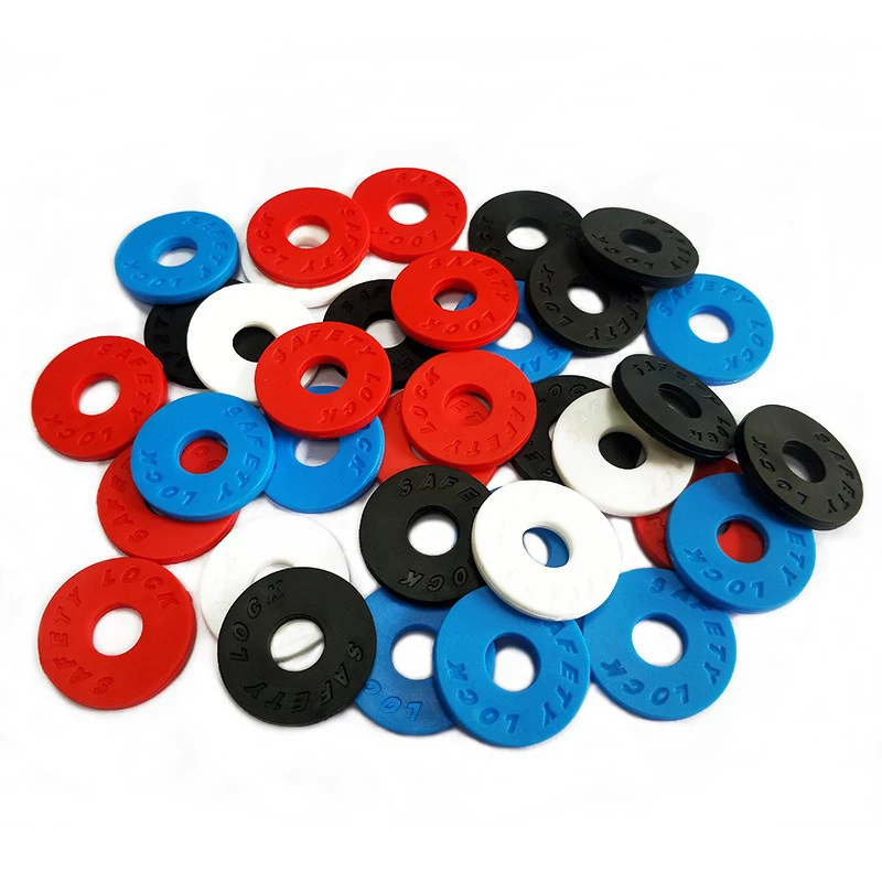 12/24PC Random Color Rubber Guitar Strap Safety Lock Washers Anti Drop Gasket Pads for Electric Acoustic Bass Ukulele Supply ZYF