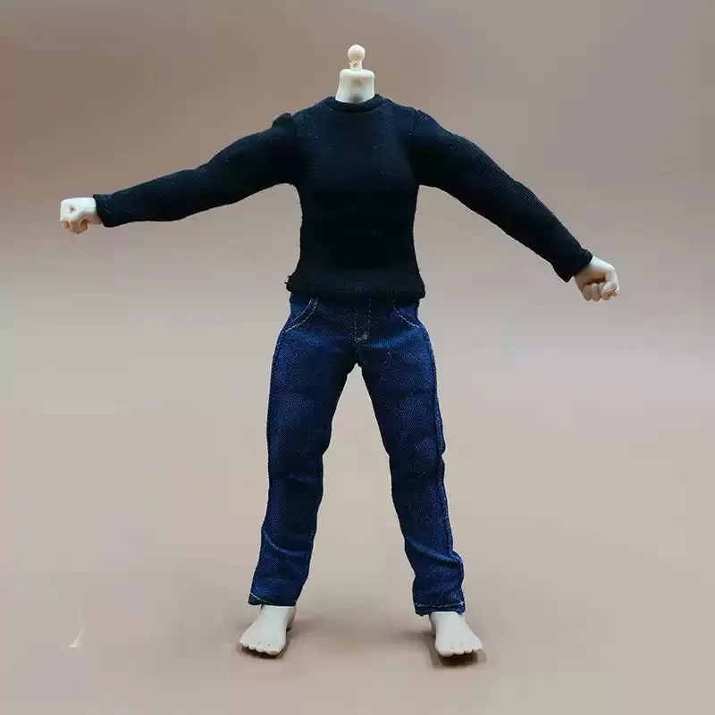 1/12 مقياس الذكور الجندي الملونة طويلة الأكمام تي شيرت الملابس ملحق نموذج ل 6 ''عمل الشكل الجسم الدمى