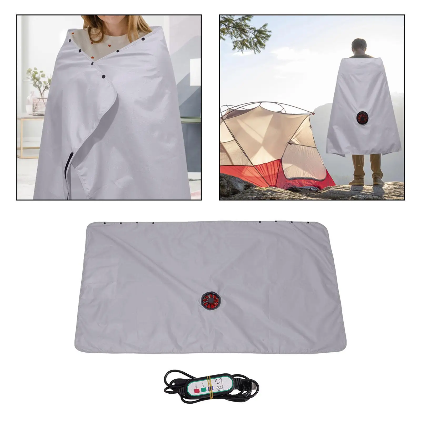 USB 12V Electric Summer Blanket Cooling Blanket Cool Fast Cooling Beach Camping Outdoor Fun Activities Cool Wind