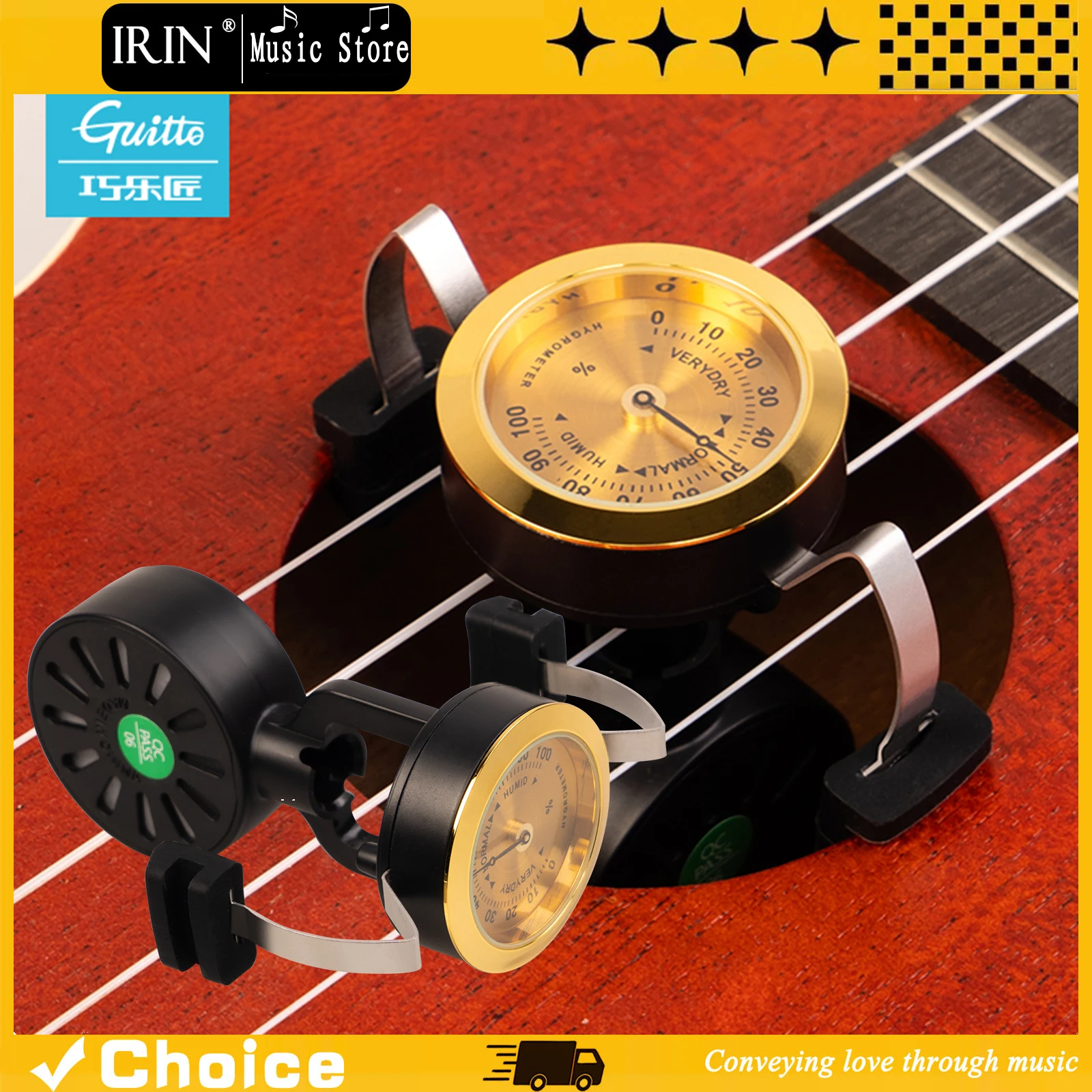 Ukulele Humidifier Silicone Connection Trend Leading Real-time Monitor Humidity Care System Ukulele Parts & Accessories