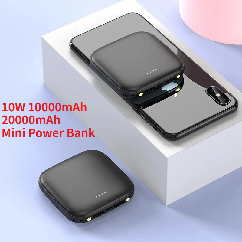 

10W 10000mAh 20000mAh Mini Power Bank High-Capacity Compact Portable PowerBank for Iphone Samsung Huawei