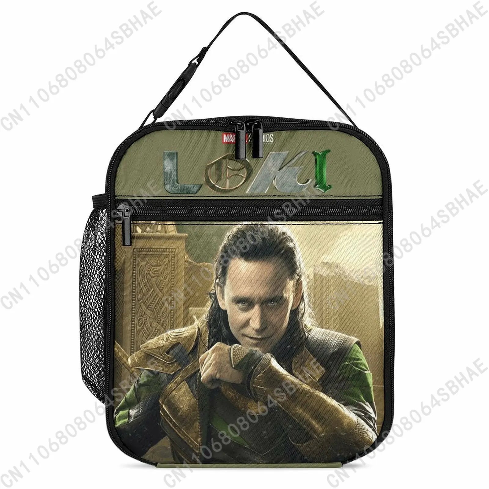 Bolsa térmica para el almuerzo Marvel Loki, bolsa térmica portátil para hombres y mujeres, bolsa para el almuerzo de trabajo, picnic, con cremallera, Cosplay