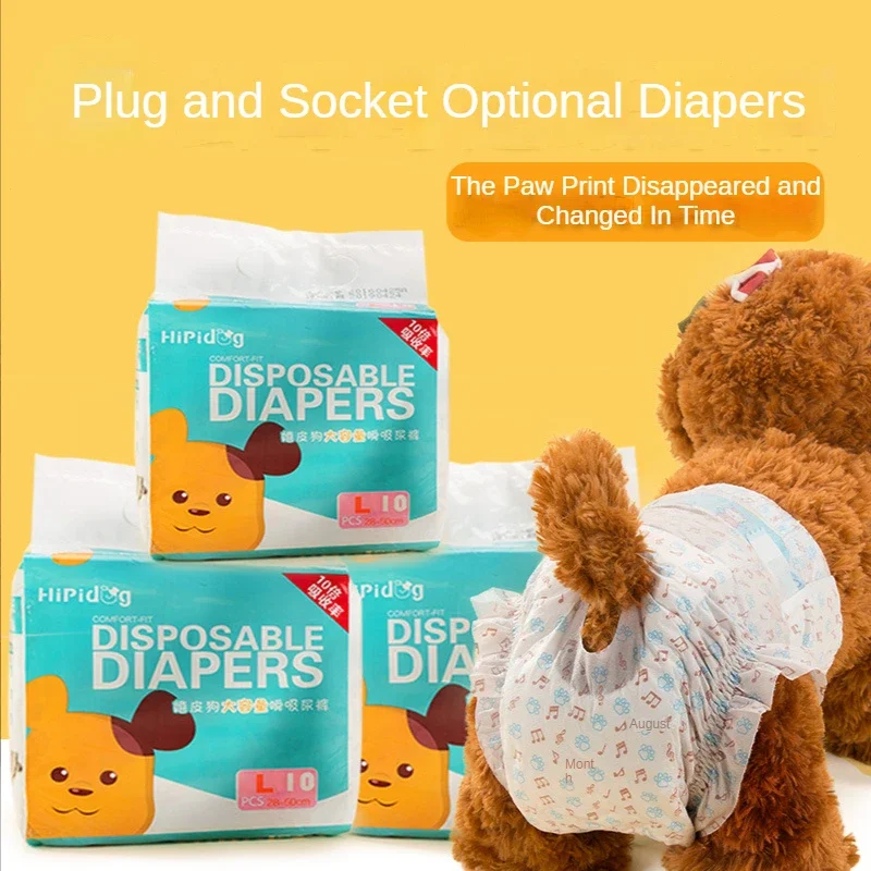 Color-changing Pet Diapers Puppy Physiological Pants Female Dog Sanitary Napkins Safety Underwear Male Dog Diapers Poop Bag