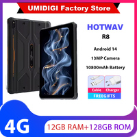 HOTWAV R8 Rugged Tablet 4GB 128GB 10800mAh Massive Battery Android 14 Pad 10.1'' HD+ Display 13MP Camera 4G Tablet PC Global
