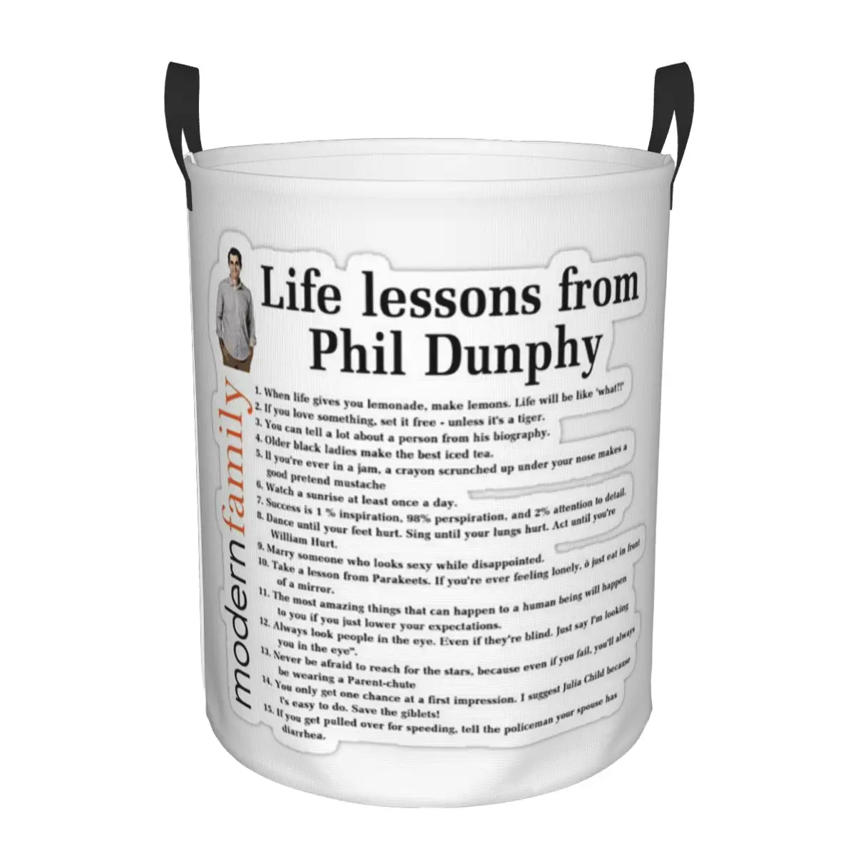 

Жизненные уроки Phil Dunphy, корзины для грязного белья, складные большие водонепроницаемые корзины для одежды, игрушек для дома, детей