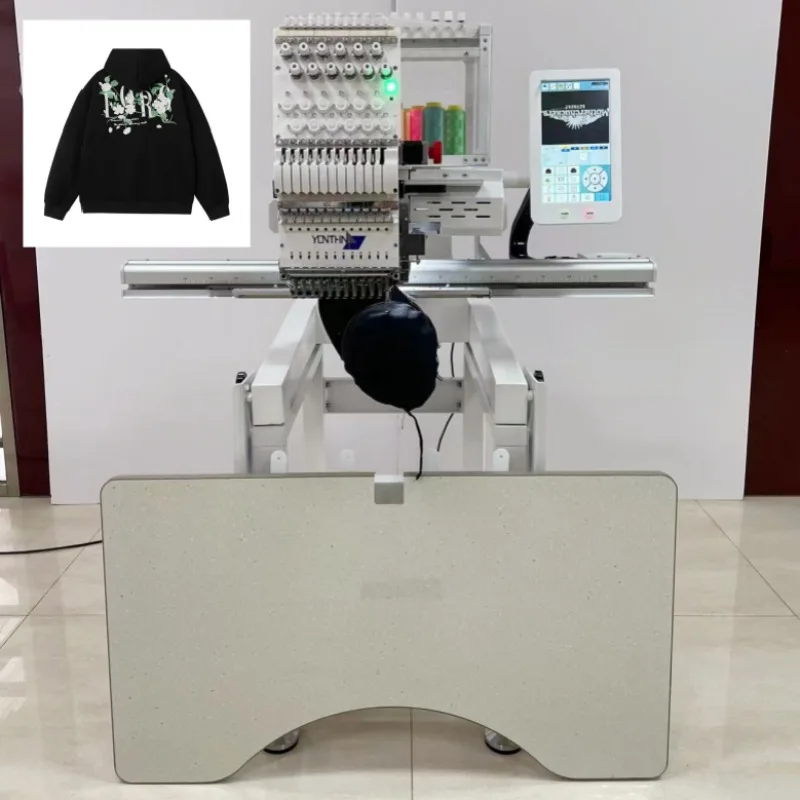 Customized High Quality Free Accessories One Head Flat Cap Embroidery Machine 500 X 800 Single Head Embroidery Machine For Hoodi
