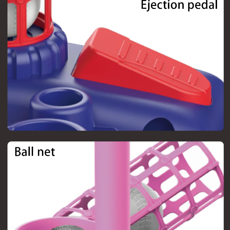 3 IN 1 슈팅 야구 게임 발 투석기 발사기 어린이 부모-자식 대화 형 야외 스포츠 기술 교육 완구