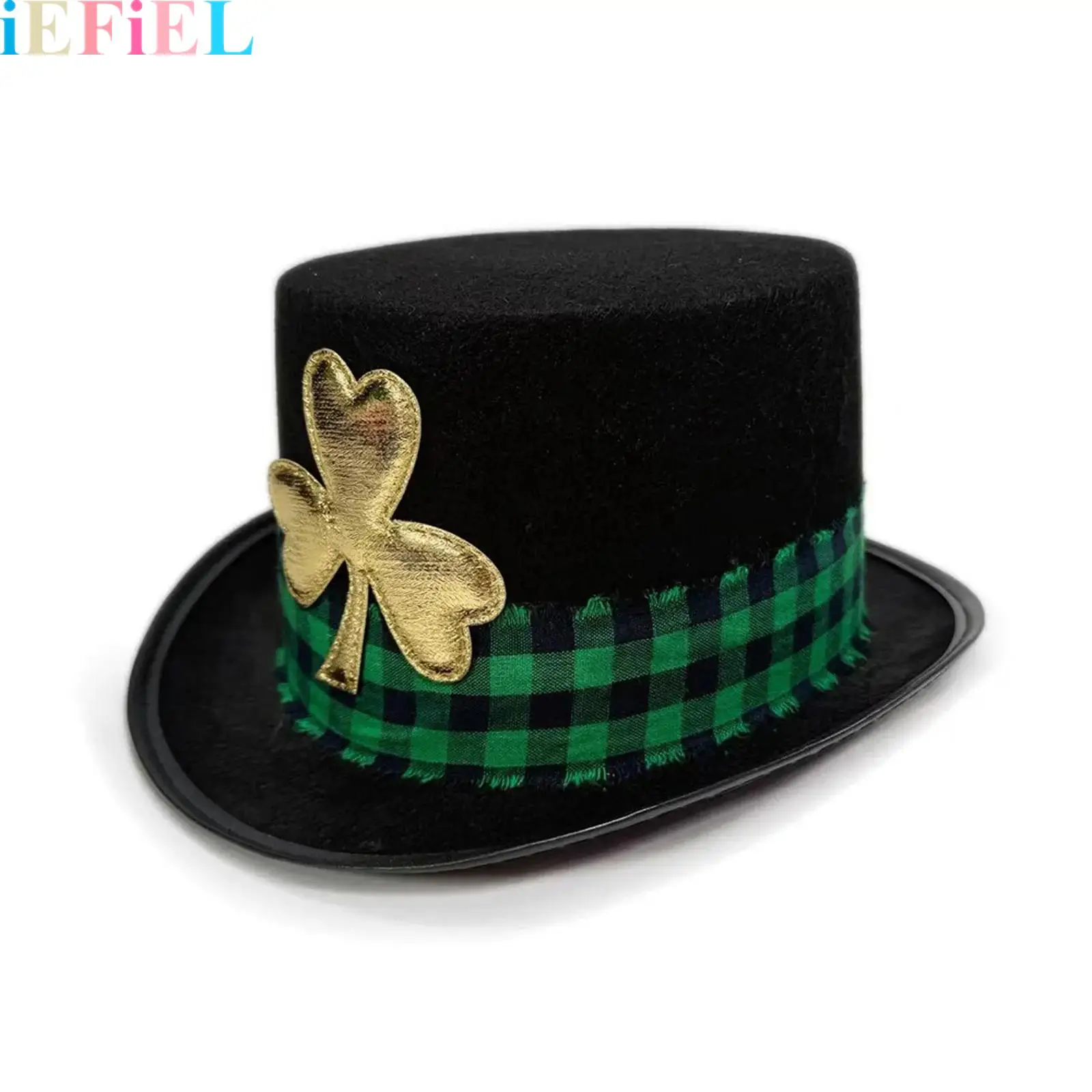 

1Pcs Fancy Green Leprechaun Gold Shamrock Top Hat for St Patrick Day Ball Festival Parties Dress Accessory for Women Men